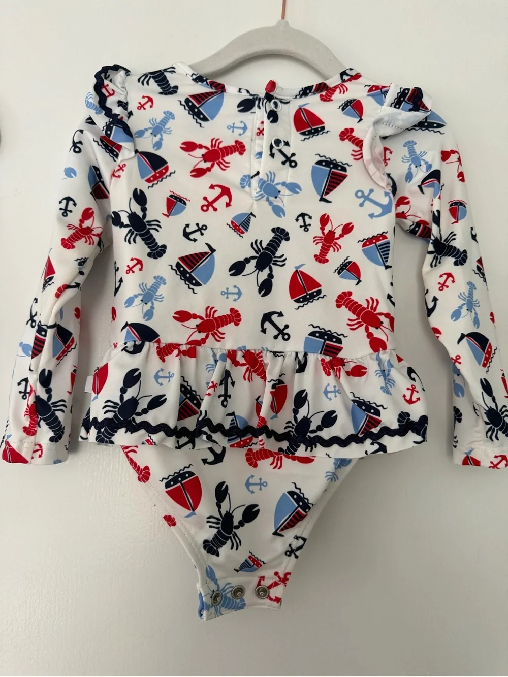 Baby girl Patriotic Red, white and blue swim bundle size 6-12m